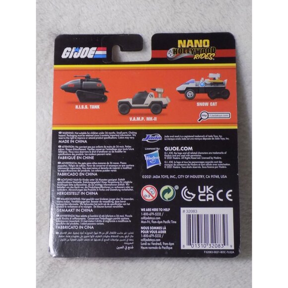 Jada Toys Nano Hollywood Rides GI Joe NV18 Set Of 3 Die-cast Vehicles NEW - Picture 3 of 4